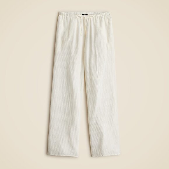 NWT J.Crew Airy Gauze Beach Pant Ivory - Picture 8 of 8